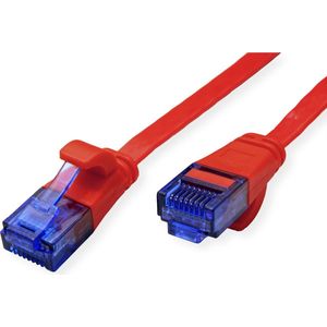 VALUE Patchkabel Kat.6A (Class EA) UTP, extra-flach, rot, 0,5 m