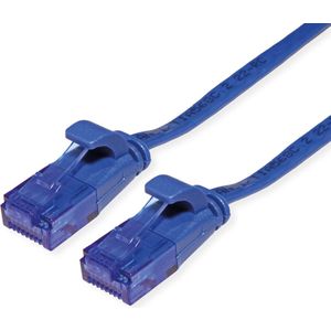 VALUE Patchkabel Kat.6A (Class EA) UTP, extra-flach, blau, 0,5 m