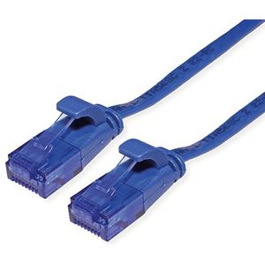 VALUE Patchkabel Kat.6A (Class EA) UTP, extra-flach, blau, 0,5 m