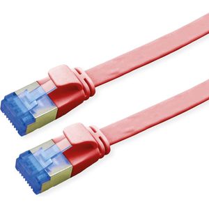 VALUE FTP patchkabel, Cat.6A (Class EA), extra plat, rood, 3 m - rood 21.99.2123