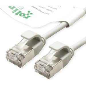 ROLINE GREEN U/FTP Patchkabel Kat.6A (Class EA), LSOH, Slim, grau, 1,5 m