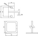 Roline - Kabeloog - Zilver - Metaal - 40x40 mm
