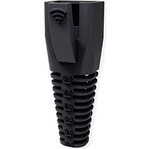RJ45 netwerkplug huls | kabel 5,5 tot 8,5mm | 10 stuks | zwart