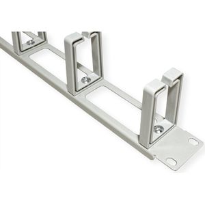 VALUE - Frontplaat - Lichtgrijs - Metaal - 19 Inch - 5 Kabelogen Type C