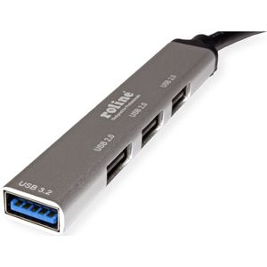 ROLINE USB 3.2 Gen 1 Hub, 4x, Type C aansluitkabel