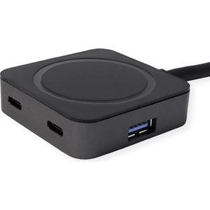 VALUE - USB 3.2 Gen 1 Hub - 4 Poorten - Zwart - 10 m Verlengkabel