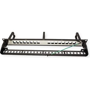 ROLINE 19""-Keystone-Modulträger, 16P., geschirmt, schwarz