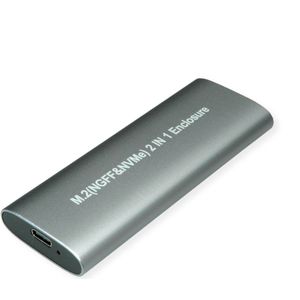 Value - Externe SSD-behuizing - Zilver - Aluminium - M.2 naar USB 3.2 Gen 2