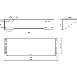 Value - 19 inch - Wand-/onderkastbevestiging - Zwart - 3 HE