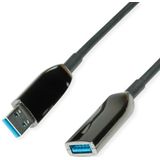 ROLINE USB 3.2 Gen 1 Active Repeater Cable (AOC), ST/BU, zwart, 10 m