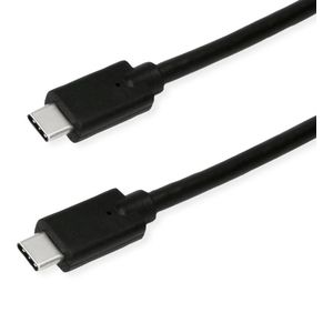 ROLINE GREEN USB 3.2 Gen 2x2 kabel, Emark, C-C, M/M, 20Gbit/s, 100W, zwart, 0,5 m