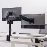 Value - Dual LCD-Arm Monitorsteun - Zwart - Tafelmontage - VESA 75/100