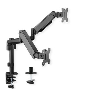 Value - Dual LCD-Arm Monitorsteun - Zwart - Tafelmontage - VESA 75/100