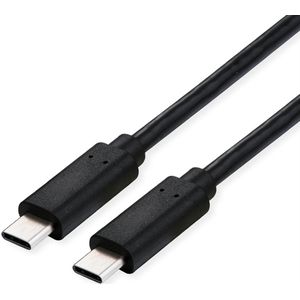 VALUE USB4 Gen3x2 kabel, C-C, St/St, 40Gbit/s, 100W, zwart, 0,8m