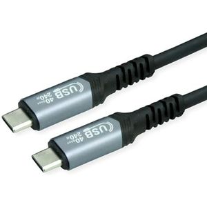 VALUE USB4 Gen3x2 Kabel, C-C, M/M, 40Gbit/s, 240W , zwart, 0,5 m