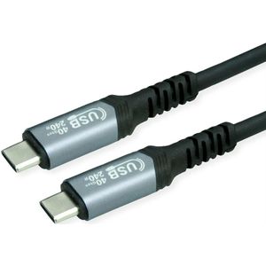 VALUE USB4 Gen3x2 C–C kabel M/ST 40 Gbit/s, 240 W, zwart, 0,8 m