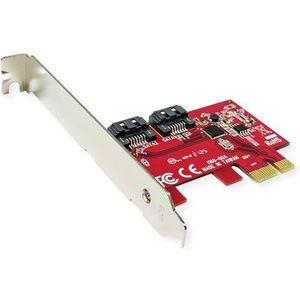 Roline 15062148 2 poorten SATA-controller PCIe x1 Geschikt voor: SATA SSD Incl. Low-Profile slotplaat