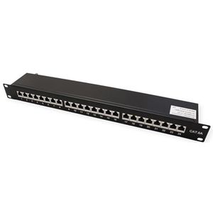 Value - 19" Patchpaneel - Cat6A - 24 Poorten - Zwart