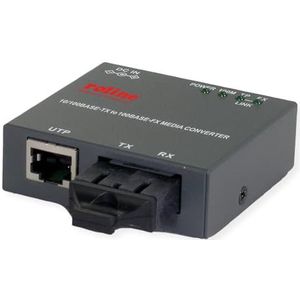 ROLINE Compacte Fast Ethernet Converter, 10/100Base-TX - 100Base-FX (SC) - zwart 21.13.1132