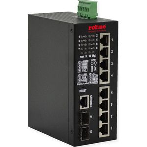 ROLINE - Gigabitswitch - 10 Poorten - PoE+ - Smart Managed - Zwart