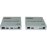 ROLINE - KVM-verlenging - HDMI 4K - USB - 20 km - Zilver