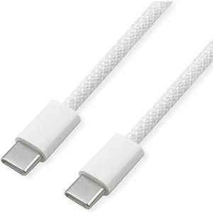 VALUE USB 2.0 Kabel, Type C-C, M/M, 60W, wit, 1 m