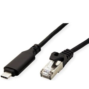 ROLINE USB 3.2 Gen 2 Type C - Gigabit Ethernet Converter - Zwart - 3 Meter