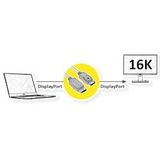VALUE DisplayPort v2.1 kabel 16K 80Gbps DP ST - ST - zwart - 1m