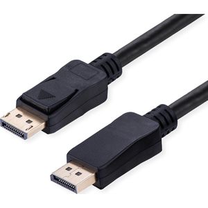 VALUE DisplayPort v2.1 kabel 16K 80Gbps DP ST zwart 3m