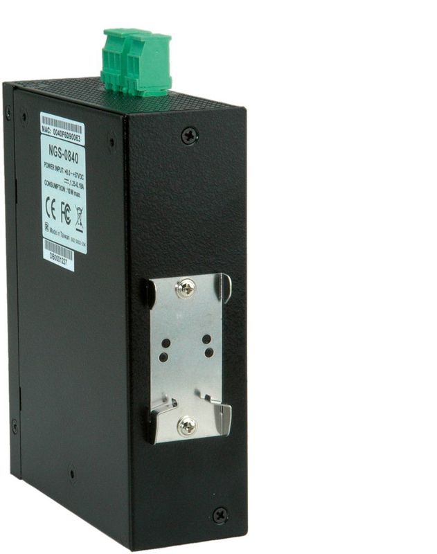 Netwerk Switch - Gigabit Ethernet - 8x 10/100/1000Base-T - DIN-Rail Montage