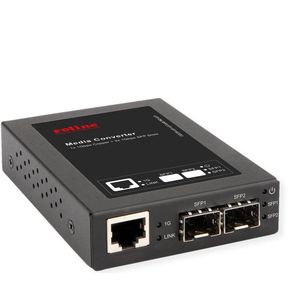 ROLINE - Gigabit Converter - RJ-45 - Mini GBIC - Zwart