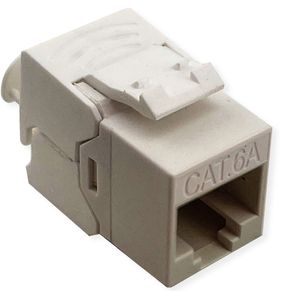 Roline Kat.6A (Class EA) Keystone, ungeschirmt, werkzeuglos, SLIM, extra kurz, weiss, Netwerk accessoires