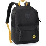 Nitro Urban Classic, Old School rugzak met gevoerd laptopvak, streetpack, schooltas, schooltas, schooltas, schooltas, schooltas, schooltas, schooltas, 20 liter, bloemenpatroon, zwart/goud