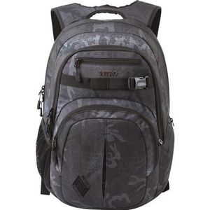 Nitro Chase schoolrugzak met organizer, rugzak met laptopvak 17 inch, Gesmede camouflage, 35L, Tas