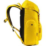 Daypacker Dagrugzak in retrolook met gevoerd laptopvak, schoolrugzak, wandelrugzak of streetpack, cyber ??yellow, Eén maat, Dagrugzak