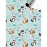 Geschenkpapierrolle 0,7x2m Matz blau hell