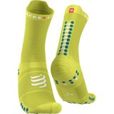 Compressport - Pro Racing Socks V4.0 Run High - BLAUW - Unisex - Hardloopsokken