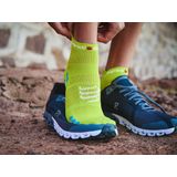 Compressport - Pro Racing Sock v4 Run Low - Sportsokken - Roze/Blauw - Unisex