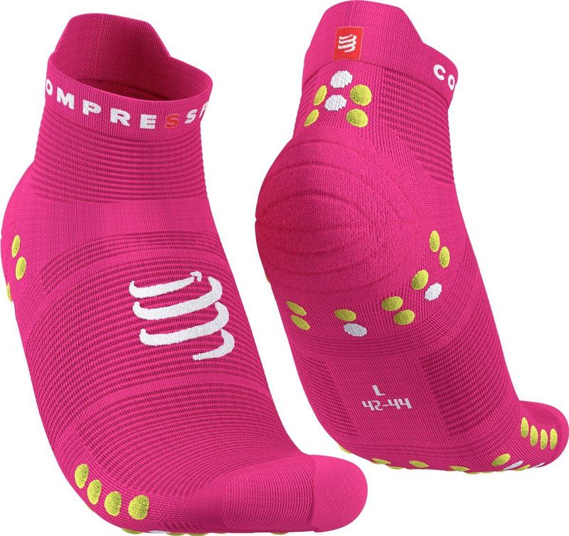 Compressport - Pro Racing Sock v4 Run Low - Sportsokken - Roze - Unisex