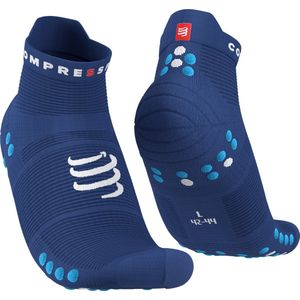 Compressport - Pro Racing Socks V4.0 Run Low - Compressiekousen - Blauw