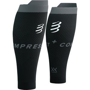 Compressport - R2 Oxygen - Calf Sleeves - Black / Steel Grey - Compressietubes