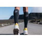 Compressport - R2 Oxygen - Calf Sleeves - Black / Steel Grey - Compressietubes