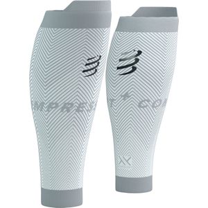 Compressport - R2 Oxygen - Calf Sleeves - Wit / Neble Grey - Compressietubes