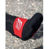 Compressport - Pro Racing Socks - Winter Run - Zwart/High Risk Red - Merinowol/Sijdevezels