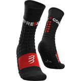 Compressport - Pro Racing Socks - Winter Run - Zwart/High Risk Red - Merinowol/Sijdevezels