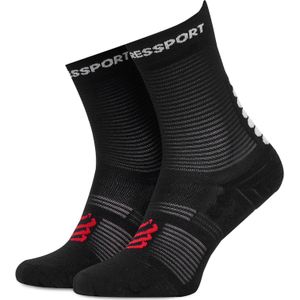 Pro - Racing Socks v4.0 Run High - Zwart/Wit/Coral Rood - Hardloopsokken