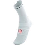 Compressport - Pro Racing Socks V4.0 Run High - Hardloopsokken - Zwart Wit Rood