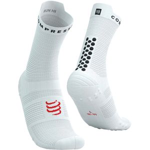 Compressport - Pro Racing Socks V4.0 Run High - Hardloopsokken - Zwart Wit Rood