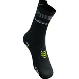 Compressport - Pro Racing Socks v4.0 Run High Flash - Hardloopsokken - Zwart/Fluo Geel