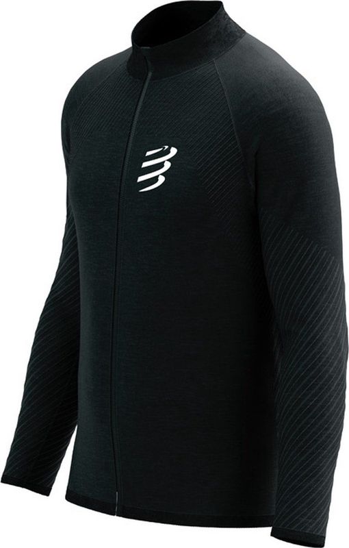 Compressport - Seamless Zip Sweatshirt - Zwart - Microvezel